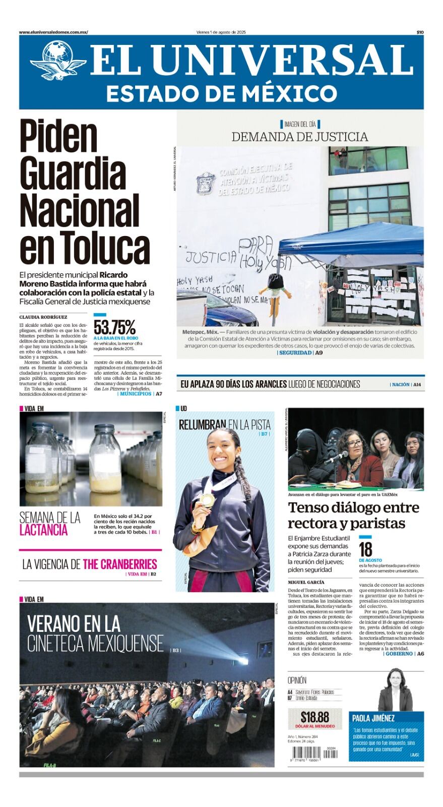 Portada Edomex 1 de agosto 2025