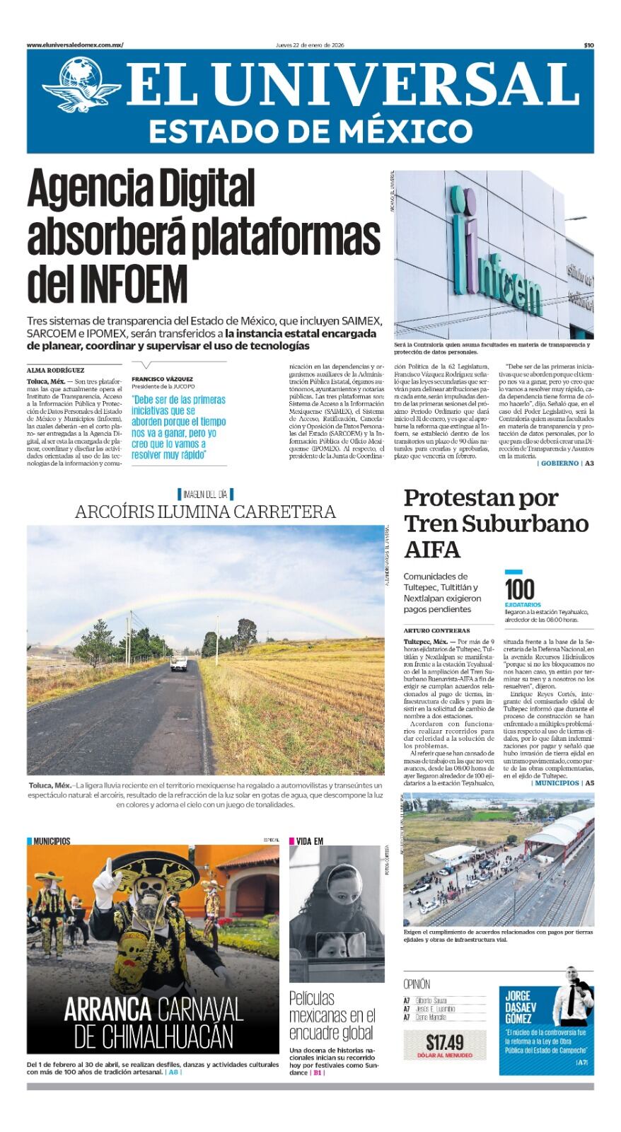 Portada 22 de enero de 2026