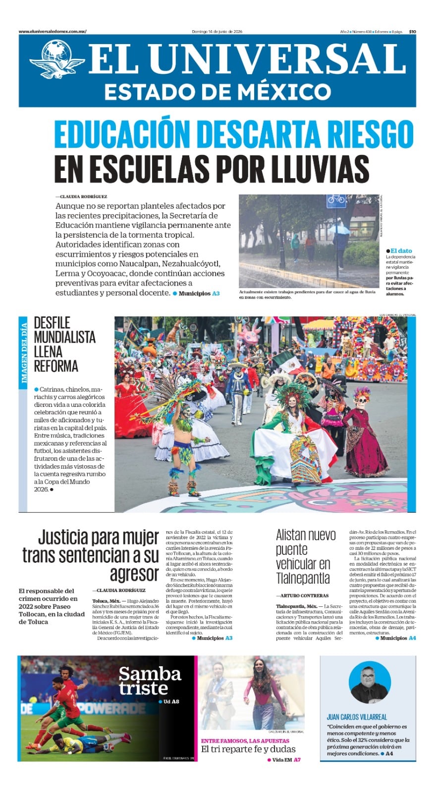 Portada del 14 de junio
