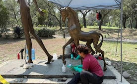 Restaurarán 17 esculturas de Charlotte Yazbek en Cuautitlán Izcalli