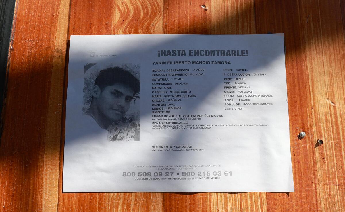 El joven de 21 años fue “levantado” por sujetos armados mientras convivía con un amigo en la colonia la Loma. Foto: Alejandro Vargas / El Universal Estado de México