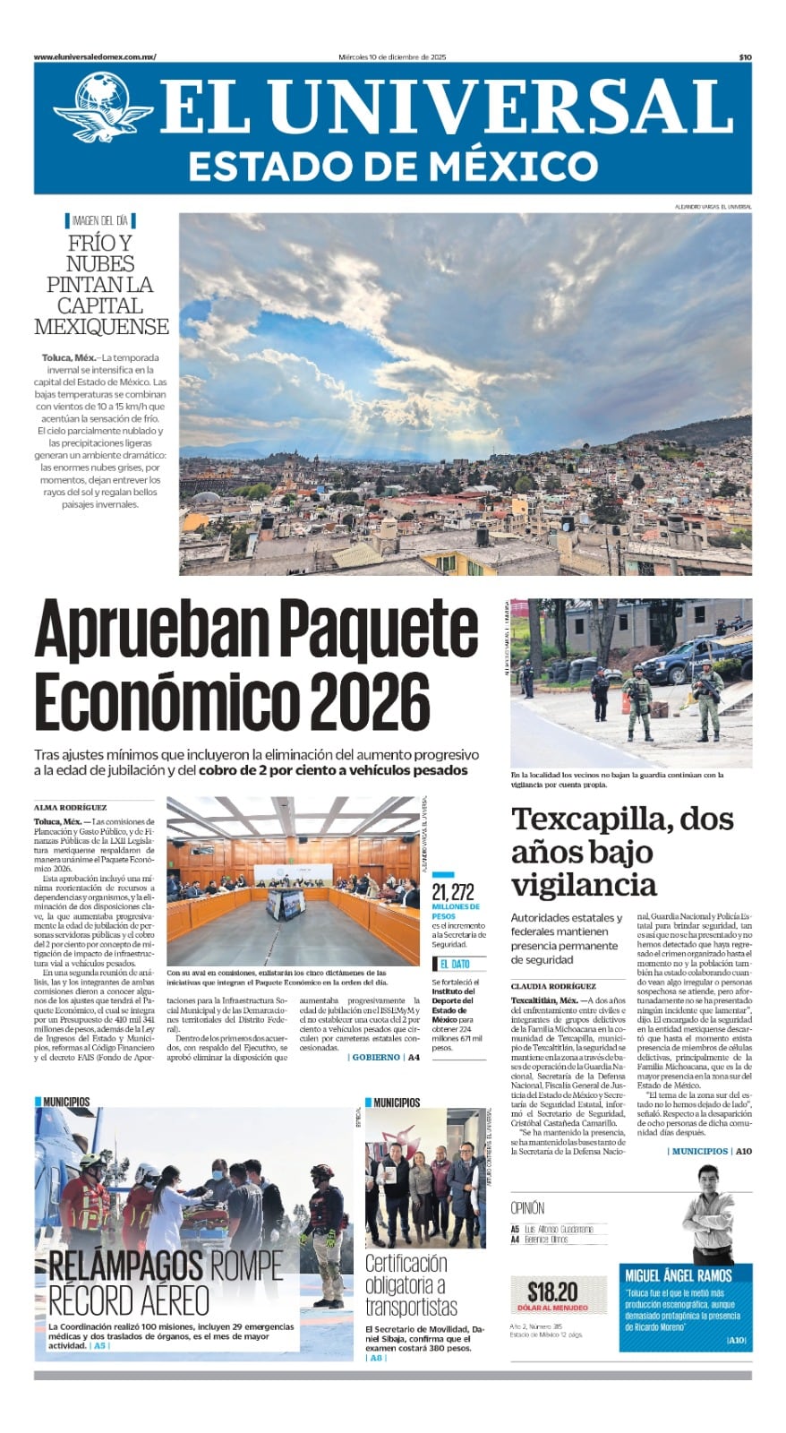 Portada 10 de diciembre de 2025