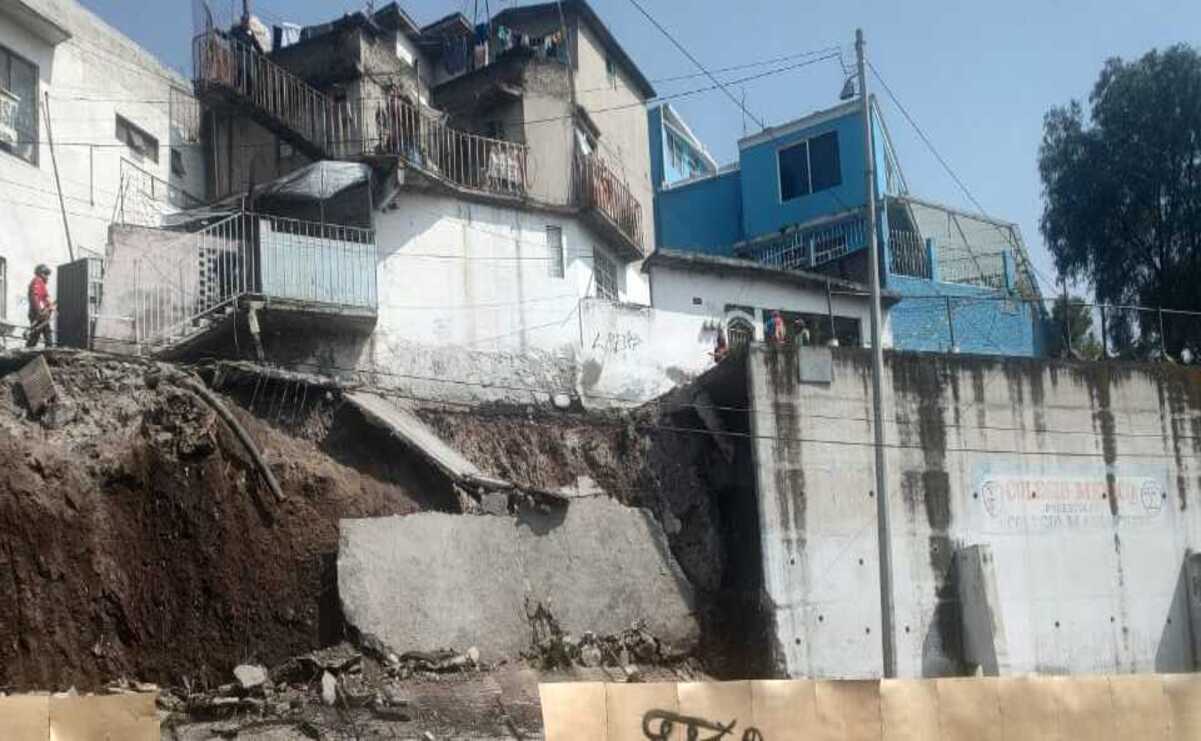 Deslizamiento de tierra en Tlalnepantla: evacúan a personas