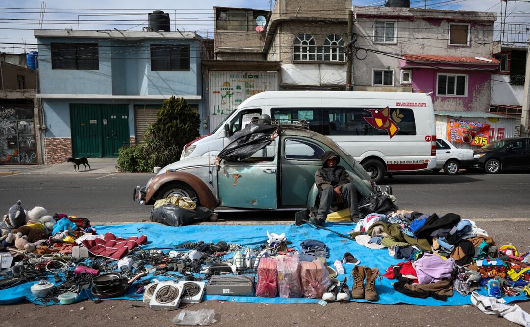 Más que un tianguis, un sustento para familias: "Las Torres" en Chimalhuacán, donde la economía popular se vive a diario. Foto: Luis Camacho