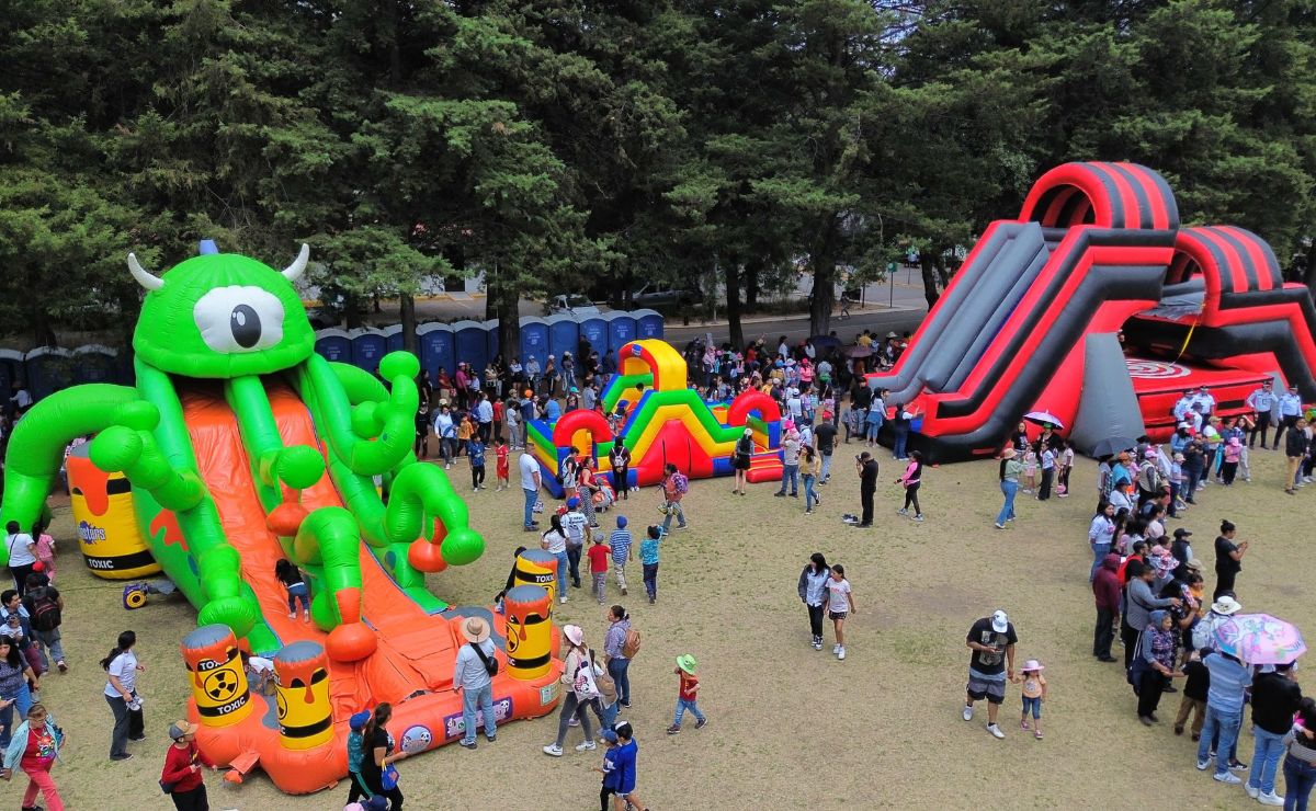 El Gobierno Municipal de Toluca celebró a lo grande el Día del Niño con juegos y espectáculos. Foto: Especial