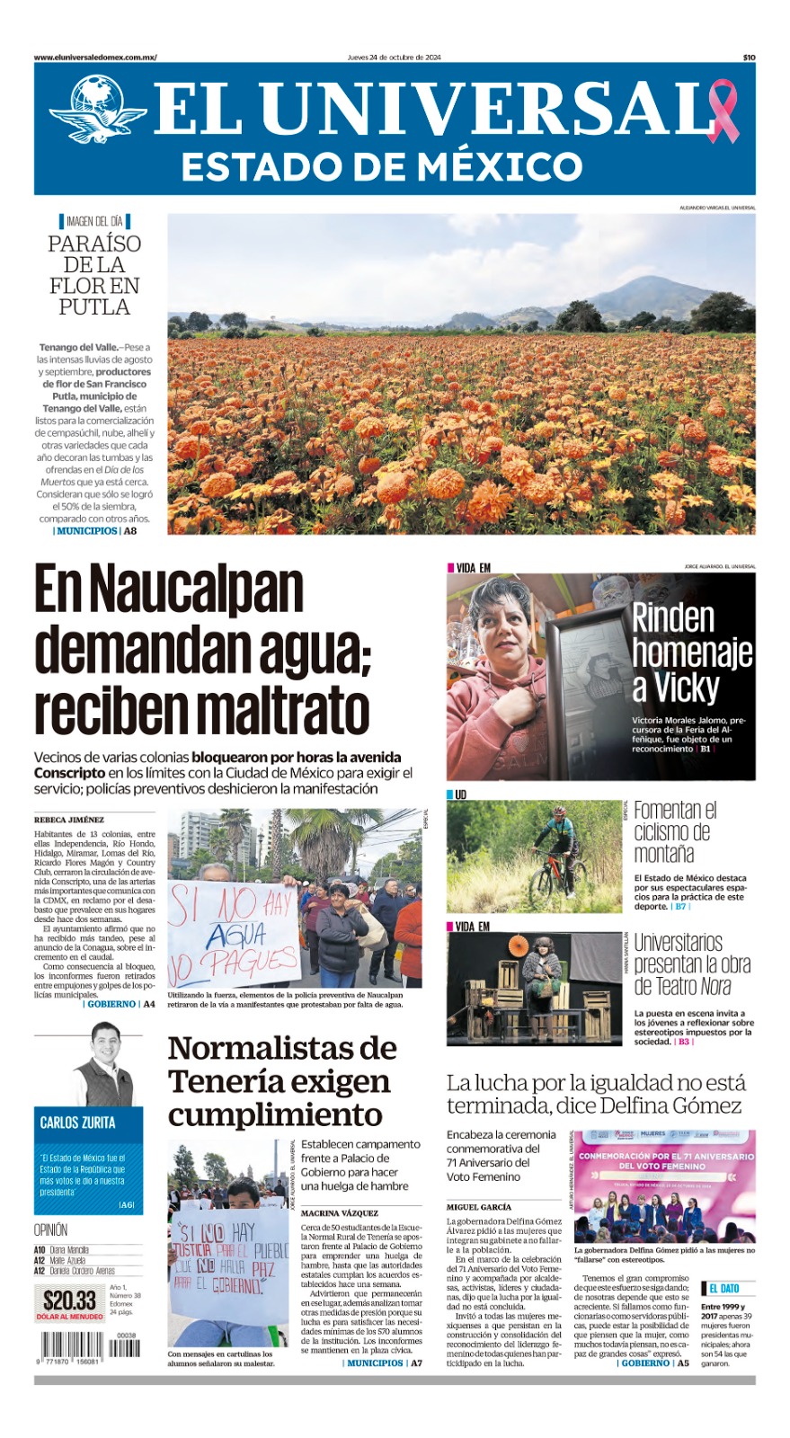 Portada 24 de octubre del 2024