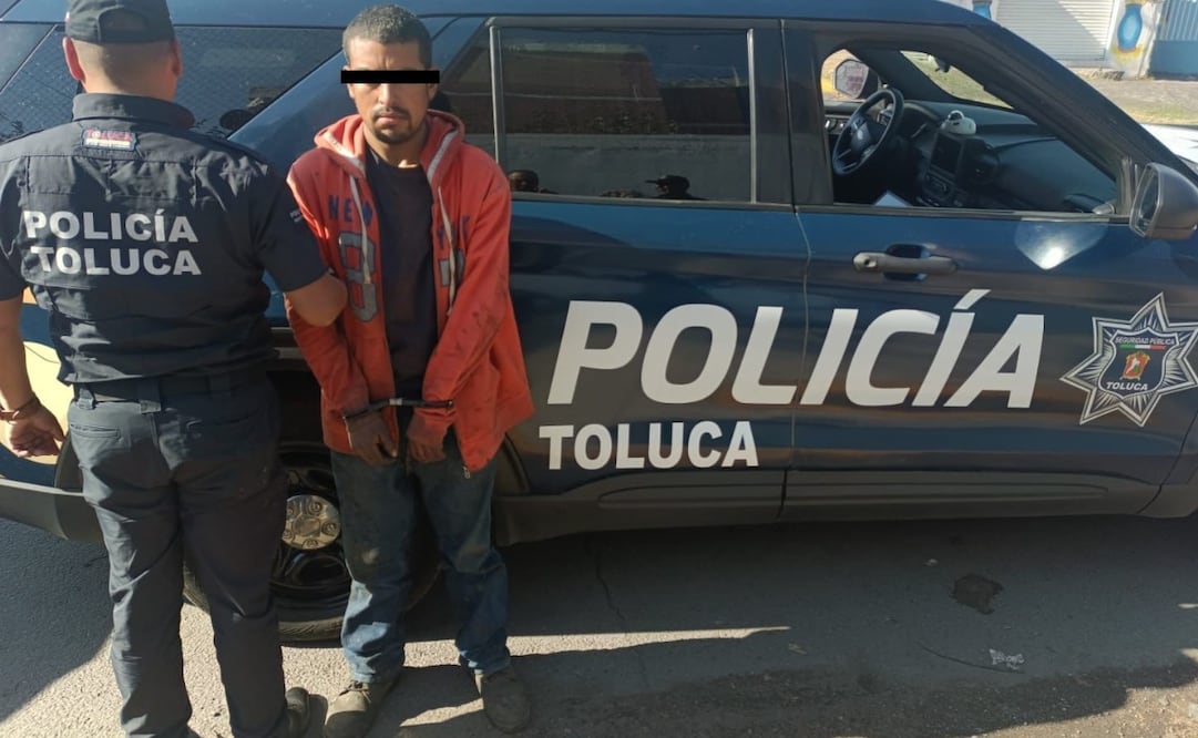 Bernabé "N", de 27 años fue trasladado al Centro de Justicia con sede en Metepec. Foto. Especial