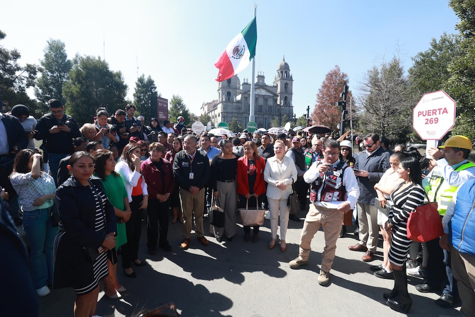 Participaron 18 Secretarías estatales; el acto estuvo encabezado por la gobernadora Delfina Gómez. Foto. Alejandro Vargas