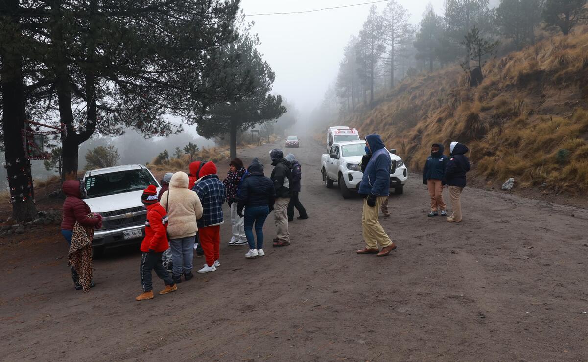 El cierre de acceso al Nevado de Toluca se debe al frente frío N° 22 que provocó lluvias y bajas temperaturas. Foto: Alejandro Vargas / El Universal Edomex