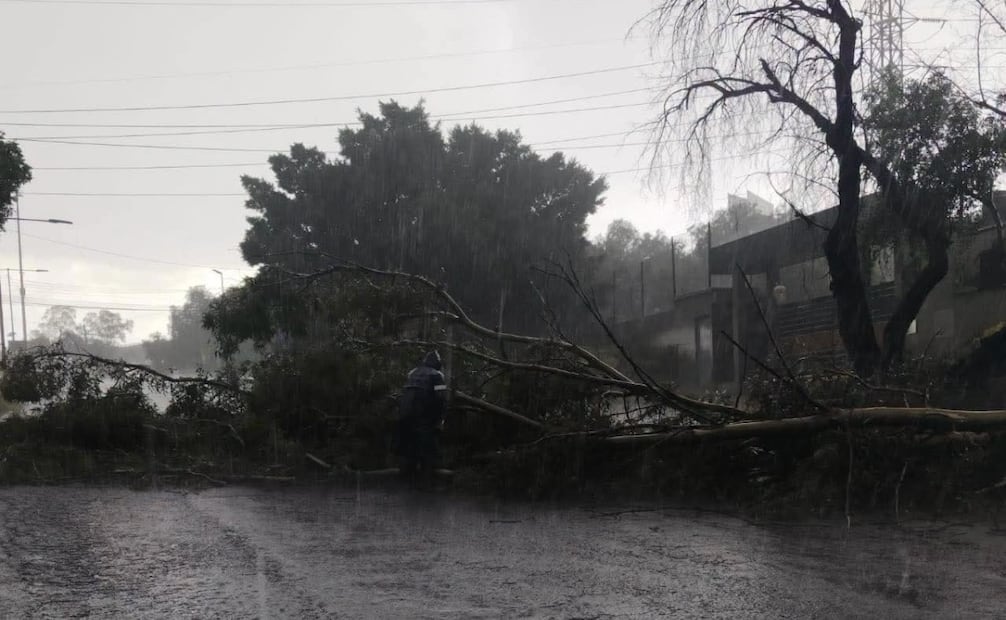 La tormenta de este lunes provocó anegaciones de más de 30 centímetros en colonias y avenidas de Tultitlán. Foto Especial