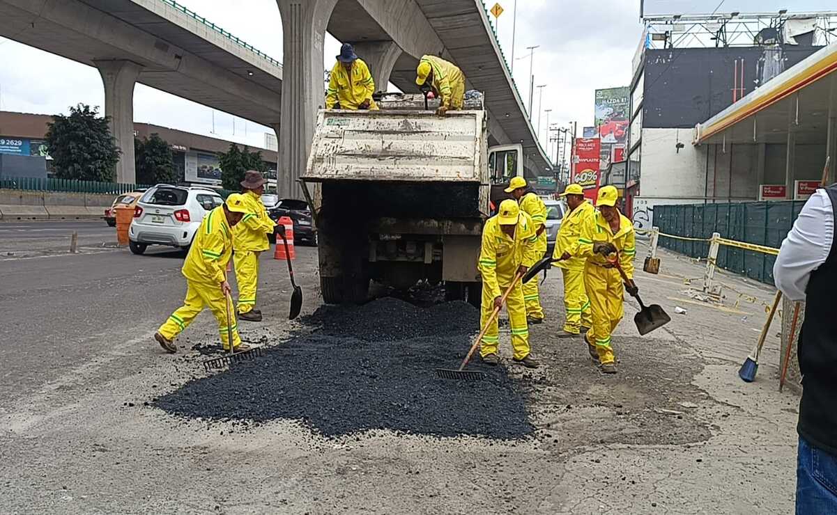 La Junta de Caminos del Estado de México logró recuperar el Periférico Norte, donde se ha puesto en marcha el programa de bacheo. Foto: Especial