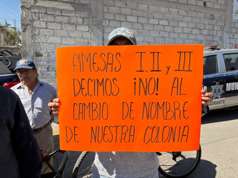 Las personas siguen inconformes con el cambio de nombre que el gobierno municipal le dio a su colonia. Foto. Arturo Contreras.