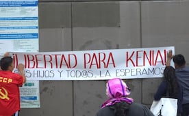 Manifestación en el Penal de Neza Sur exige la libertad de la activista Kenia Hernández