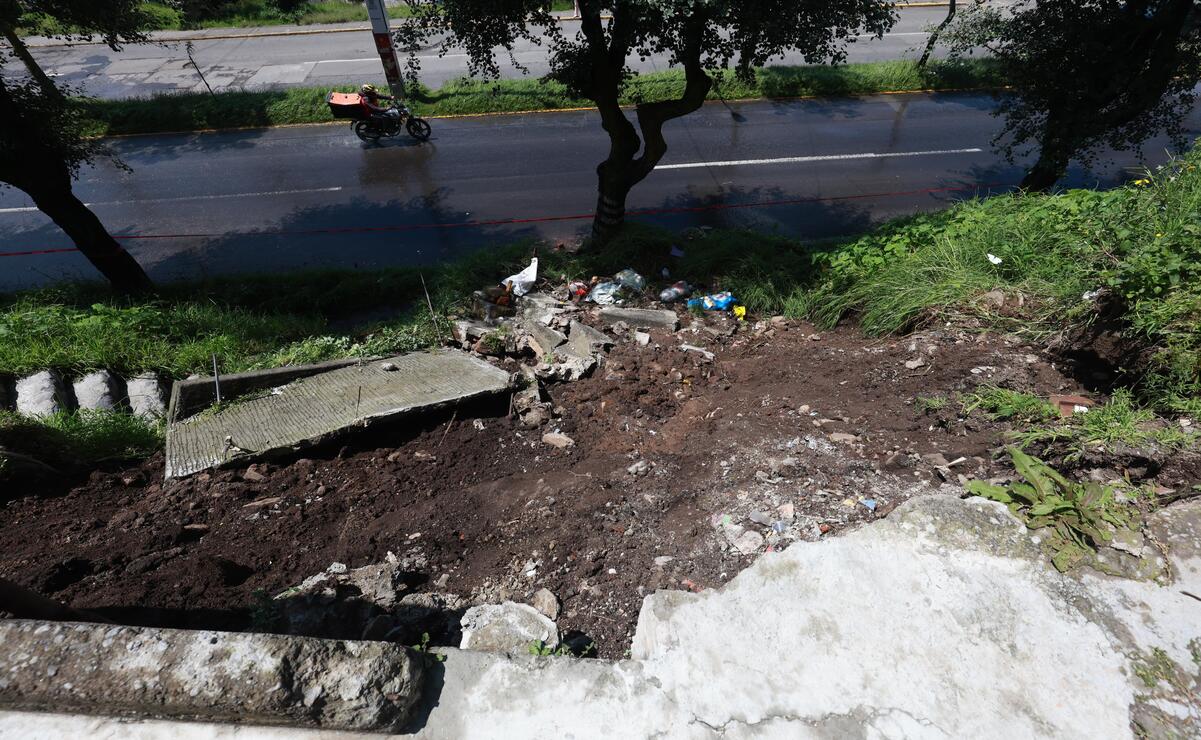 En Paseo Matlazincas evalúan el nivel de riesgo del deslizamiento de tierra / Foto Alejandro Vargas