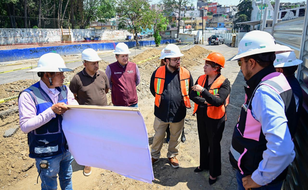 Delfina Gómez lidera la supervisión de la Línea III del Mexicable, proyecto que transformará la movilidad de 700 mil habitantes en Naucalpan Foto: Especial