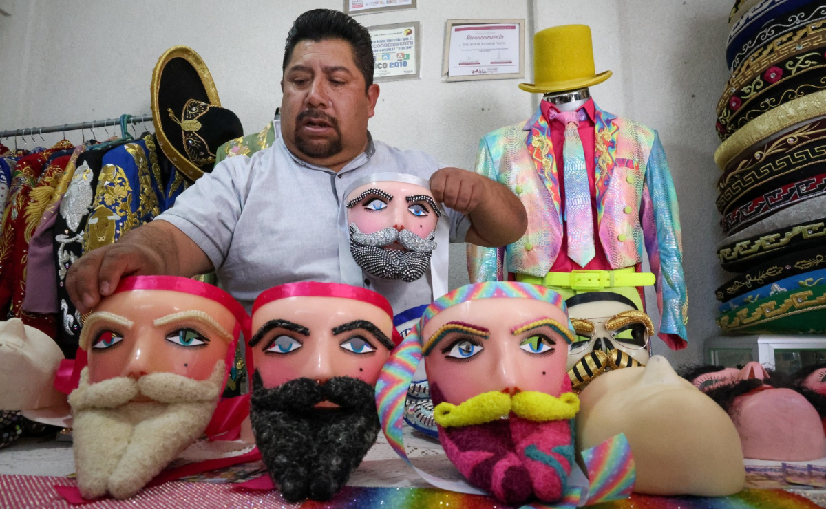 El arte y la tradición se fusionan en las máscaras de cera de Atenco, que llenan de color y alegría los carnavales Foto: Luis Camacho