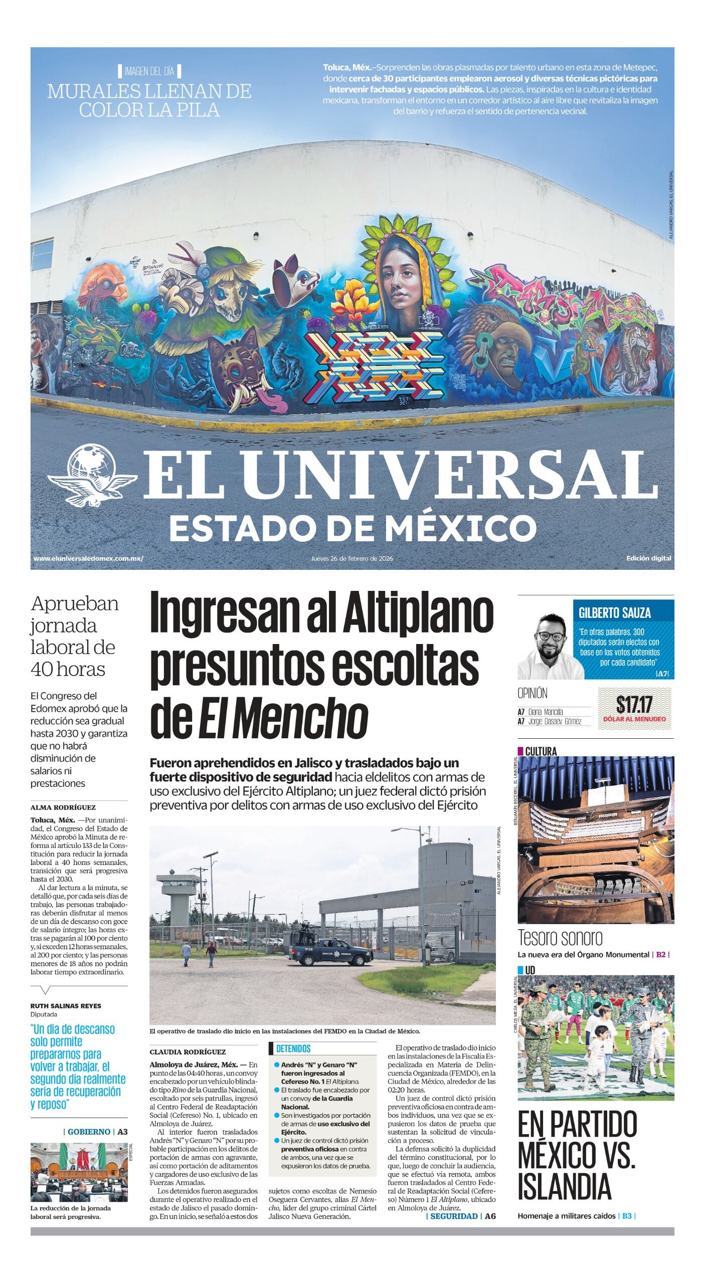 Portada 26 de febrero de 2026