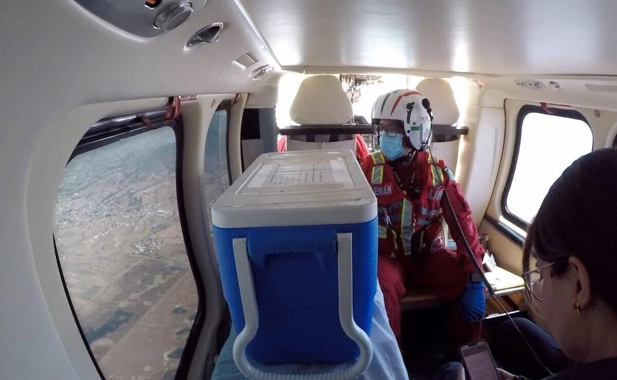 Grupo Relámpagos se conformó como Unidad de Rescate Aéreo, una de sus tareas es realizar el traslado de órganos. Foto: Especial