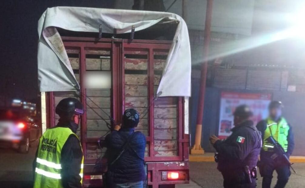 Elementos de la Secretaría de Seguridad del Estado de México participan en el Operativo Plan Emergente AIFA. Foto especial