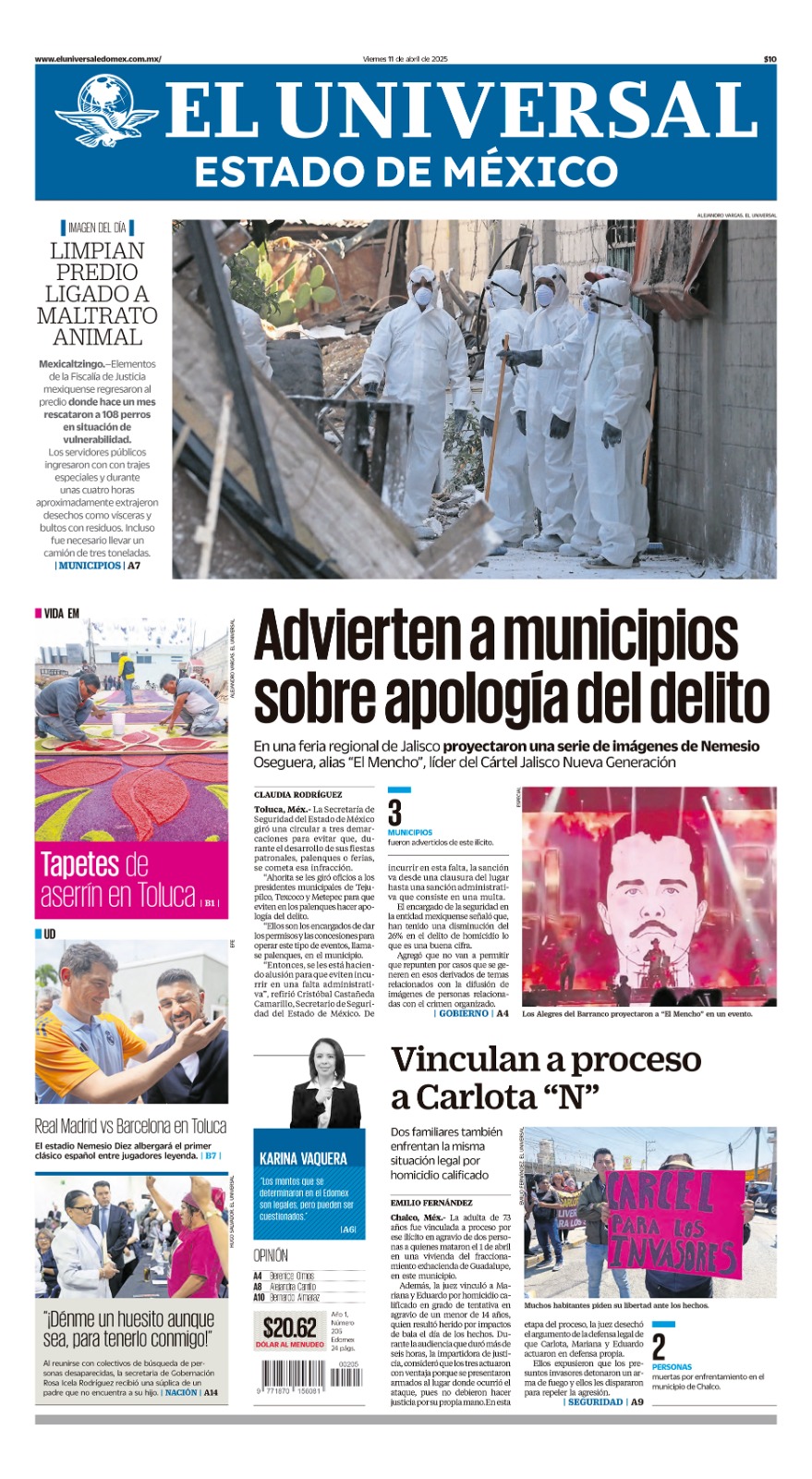 Portada 11 de abril 2025