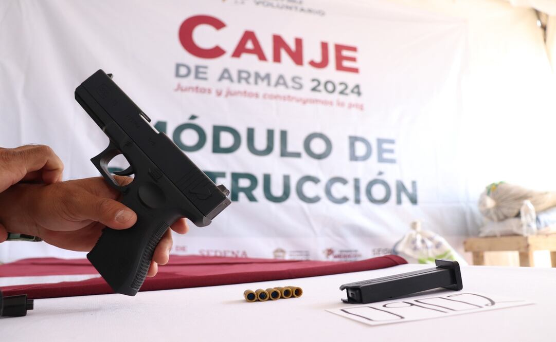 El Estado de México se ubicó en el primer lugar a nivel nacional del programa de “Desarme Voluntario 2024”. Foto: Especial