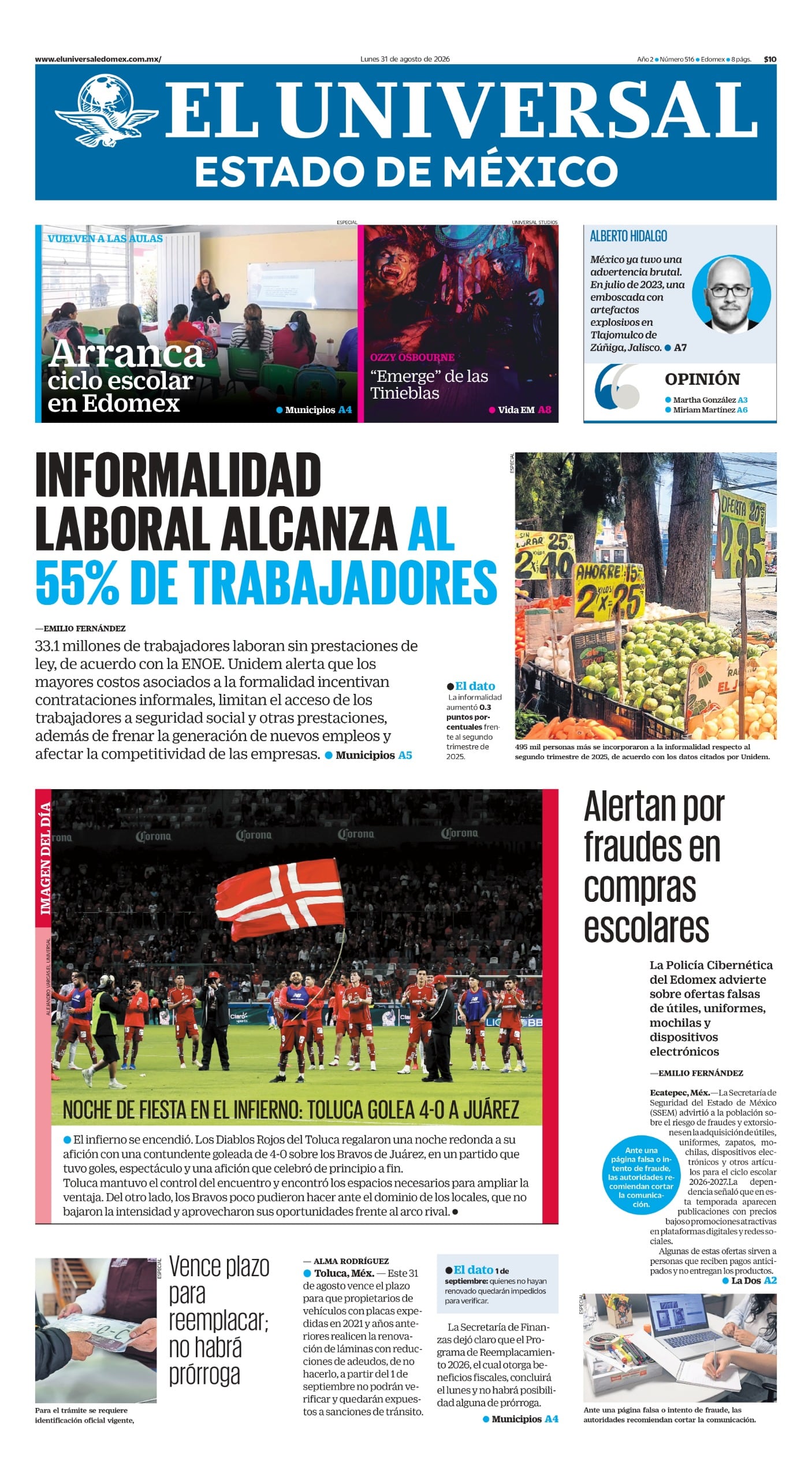 Portada 31 de agosto de 2025
