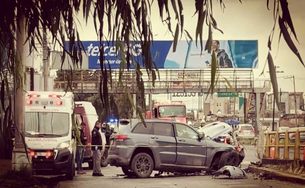 El accidente fue reportado por automovilistas quienes circulaban a la altura del poblado de San Lorenzo Coacalco en el municipio de Metepec. Foto: Especial