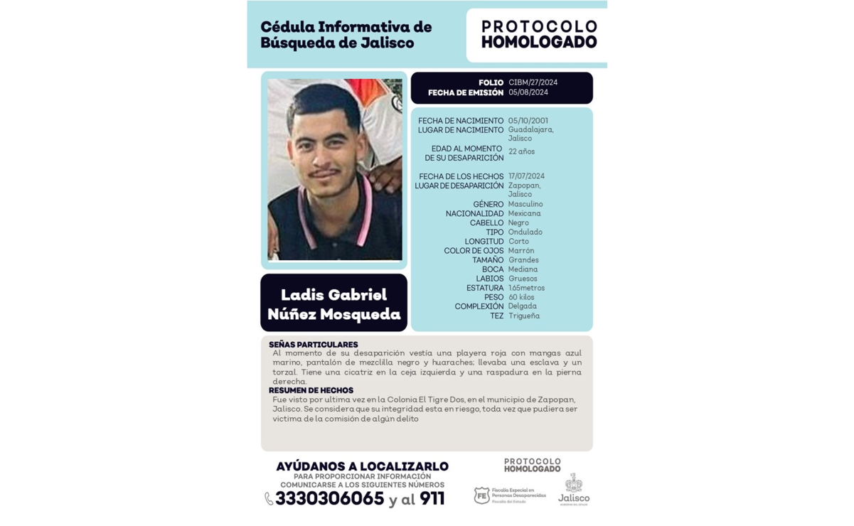 Ladis Gabriel Núñez y su hermano un grupo armado se los llevó a la fuerza en Jalisco. Foto: Especial.