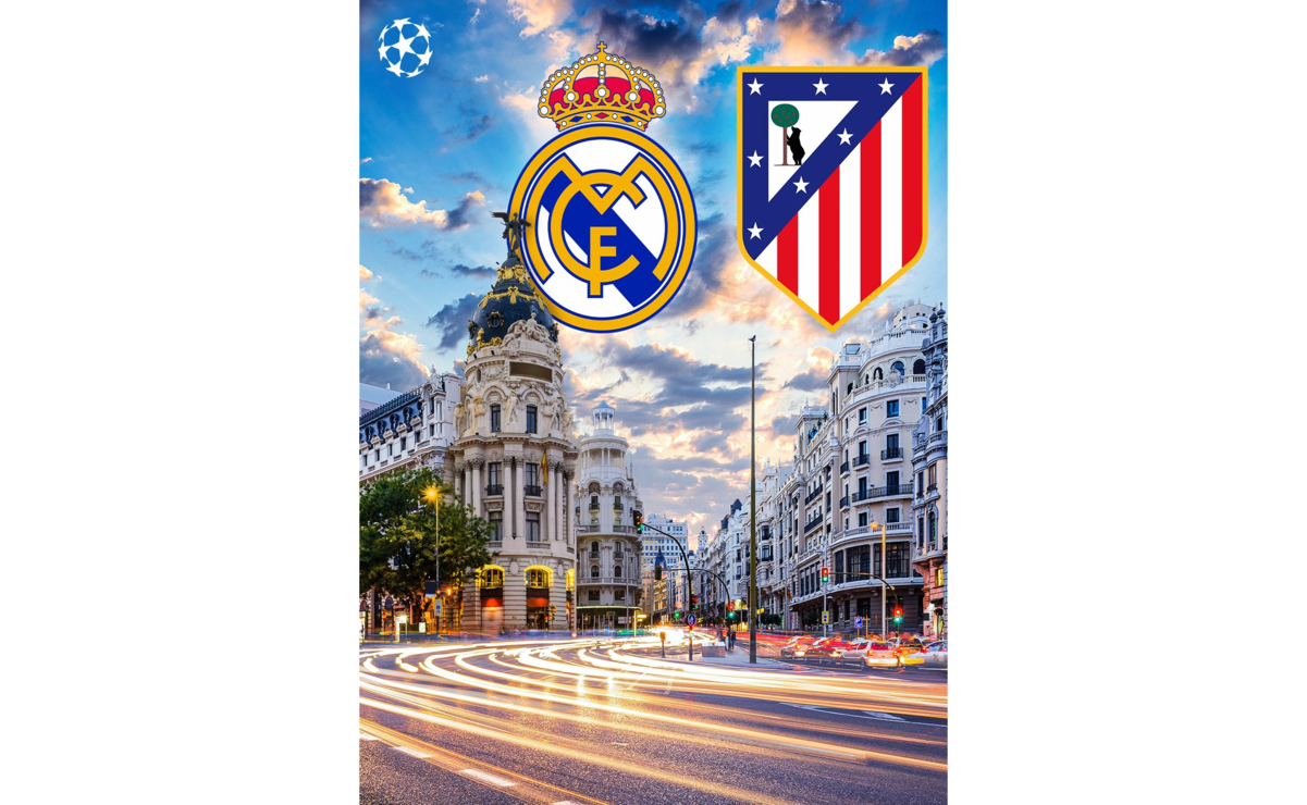 El juego de ida de los octavos de final entre Real Madrid y Atlético de Madrid se disputará este 4 de marzo a las 14:00 horas. Foto: @ChampionsLeague / X