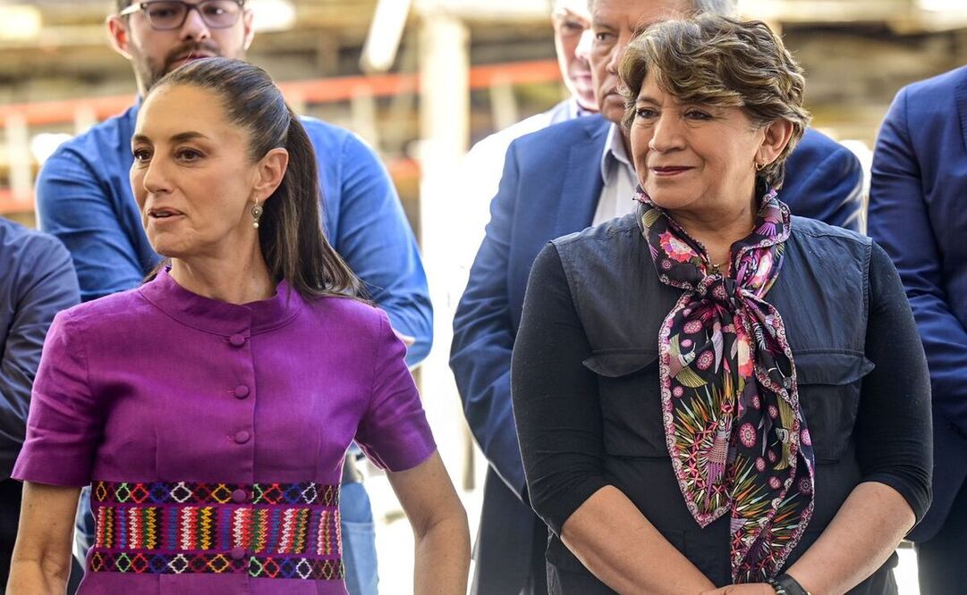 La gobernadora Delfina Gómez Álvarez estuvo acompañada de la presidenta Claudia Sheinbaum / Foto: Especial