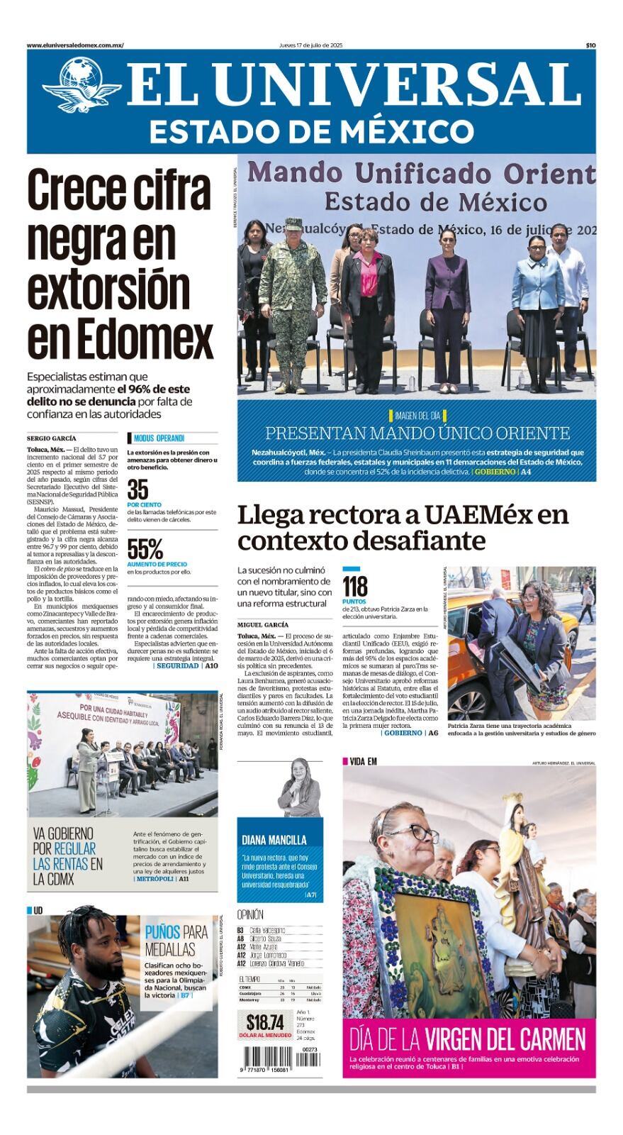 Portada 17 de julio 2025