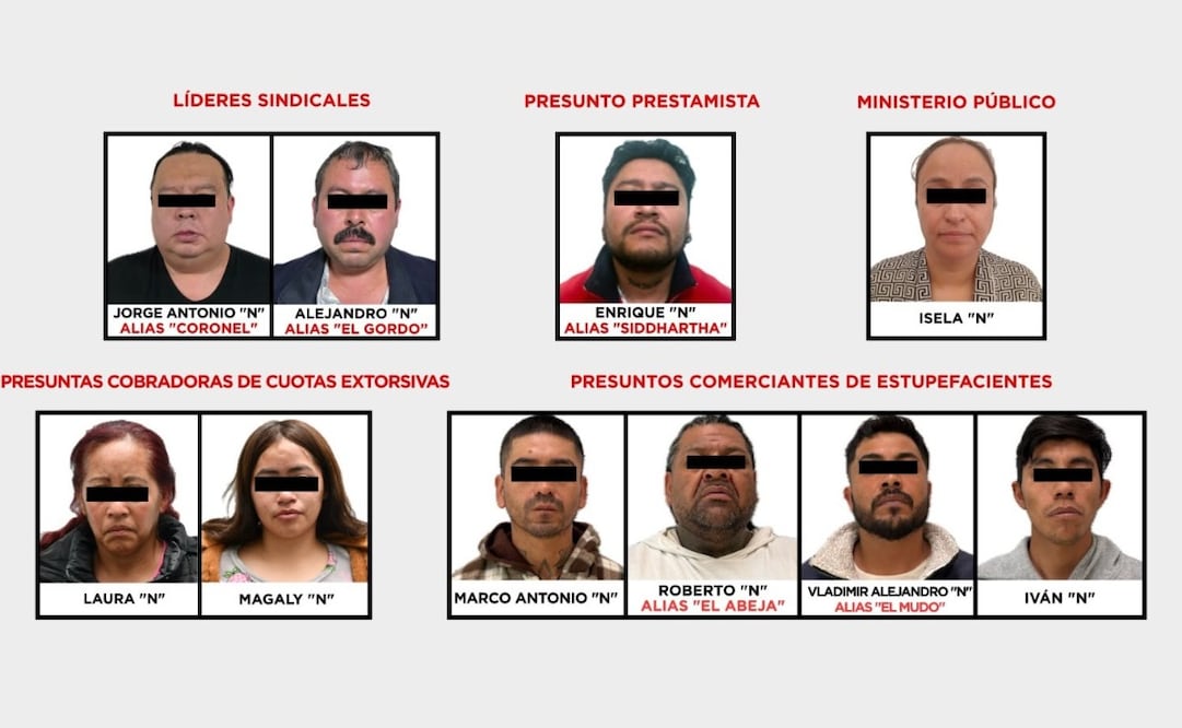 FGJEM desarticula red de extorsión y narcomenudeo en la Central de Abasto de Ecatepec con 10 detenidos. Foto Especial