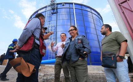 ¡Adiós a la escasez! Azucena Cisneros supervisa el Tanque Maestro que llevará agua a Ciudad Cuauhtémoc