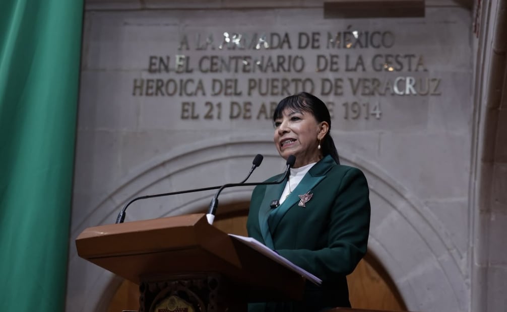 El Pleno del Poder Legislativo del Estado de México fue escenario de la comparecencia de la titular de la Secretaría de las Mujeres, María Esther Rodríguez Hernández. Foto Alejandro Vargas / El Universal