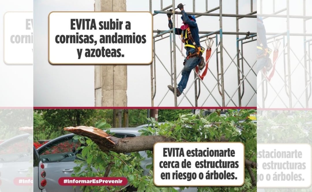 Protección Civil exhorta a la población a buscar refugio inmediato ante el riesgo de caída de rayos. Foto Especial