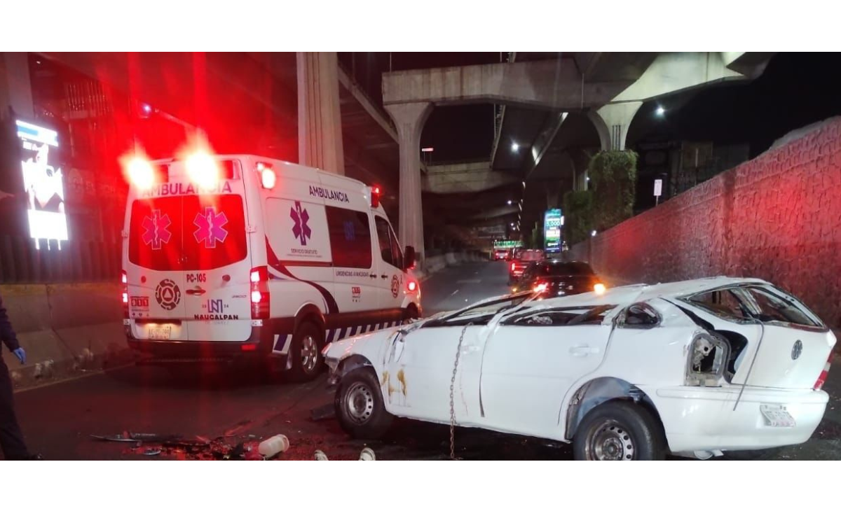 Naucalpan: Caída mortal de auto cobra la vida del conductor