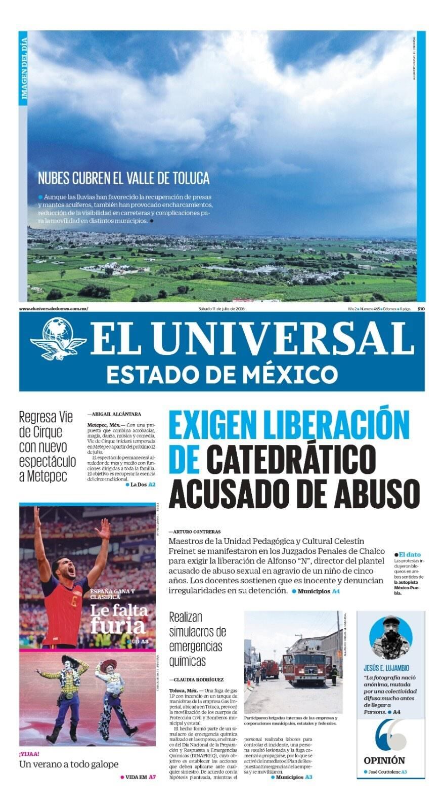 Portada del 11 de julio