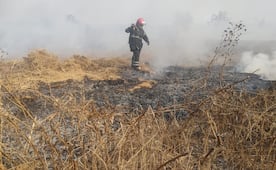 ¡Fuera de riesgo!  Controlan incendio de pastizales en Nezahualcóyotl