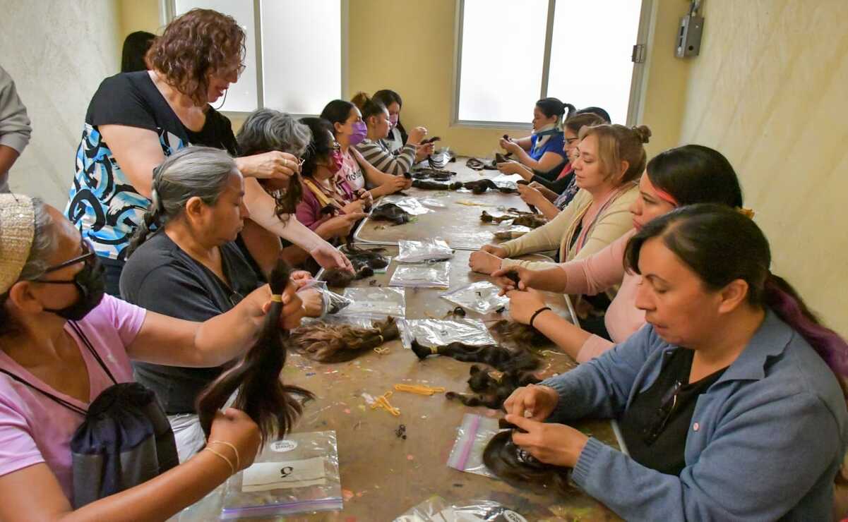 El cabello donado servirá para la elaboración de pelucas oncológicas que se entregarán a mujeres y niñas que padecen cáncer. Foto: Especial