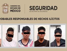 Caen 5 presuntos ladrones en Huehuetoca, los sorprenden con motos robadas