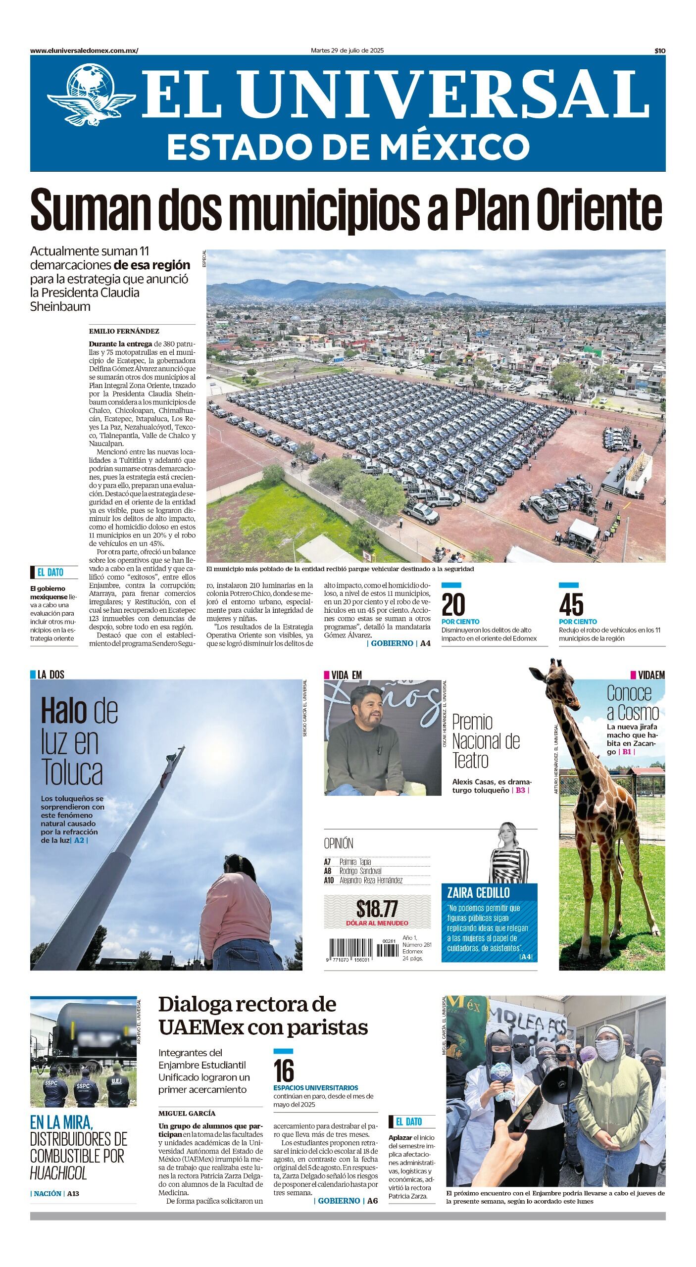 Portada Edomex 29 de julio 2025