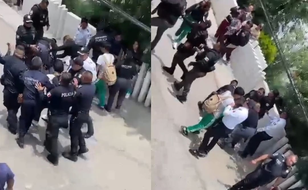 Familiares y alumnos de la institución exigieron la liberación de los estudiantes, tras las detenciones. Captura de pantalla