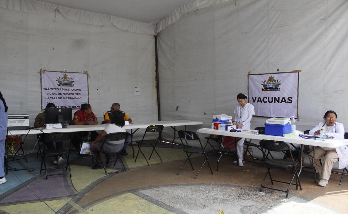 Autoridades instalaron módulos de vacunación / Foto Fernanda Zamora