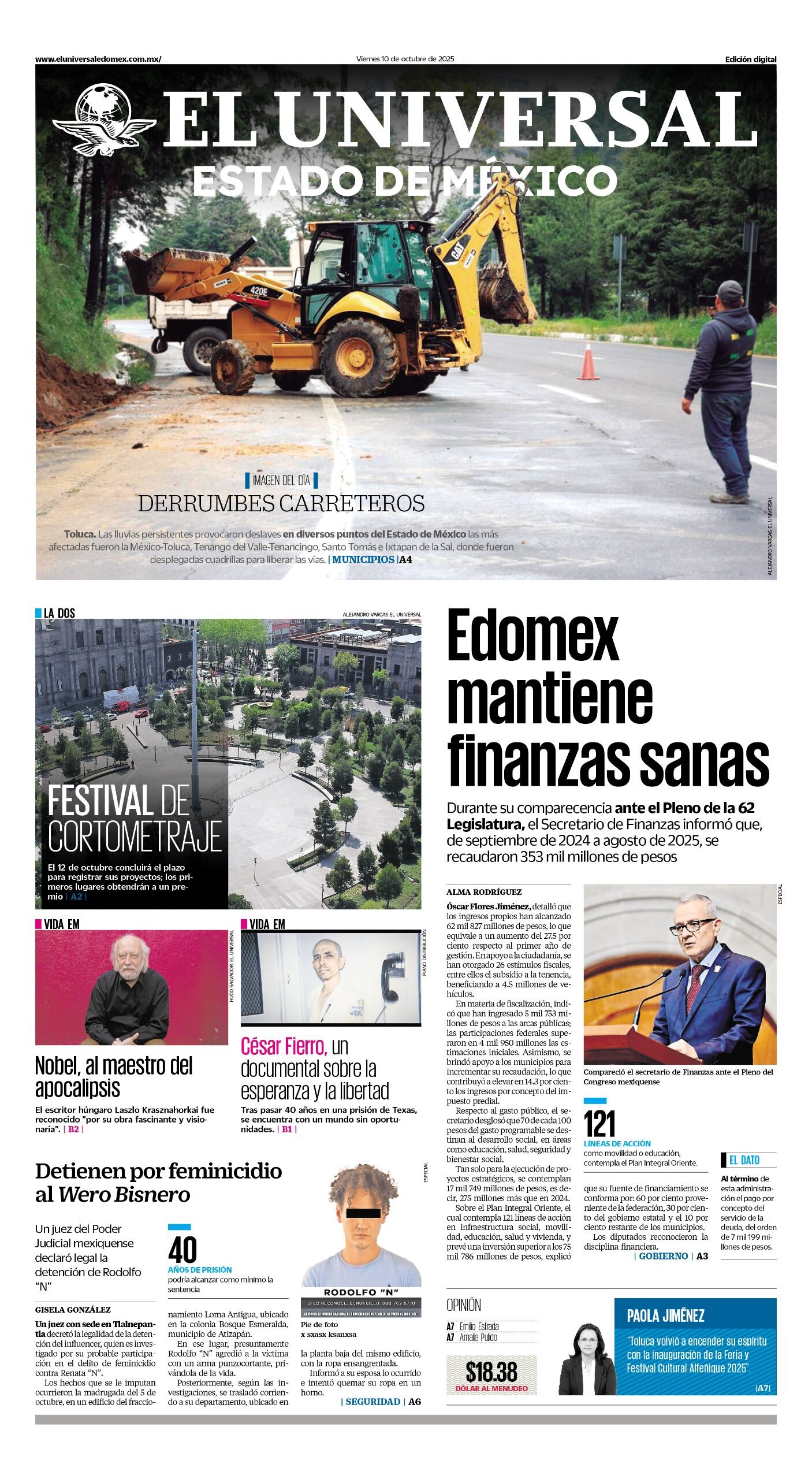 Portada 10 de octubre 2025