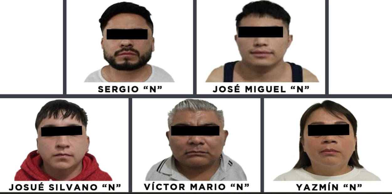 Josué Silvano “N”, José Miguel “N”, Yazmín “N”, Víctor Mario “N” y Sergio “N”, fueron ingresados a un Centro Penitenciario y de Reinserción Social. Foto. Especial
