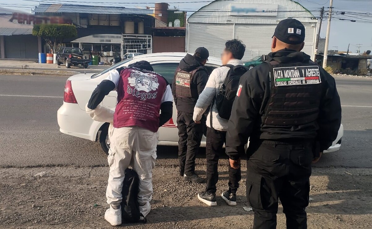 Los jóvenes fueron localizados por elementos de la Secretaría de Seguridad del Edomex. Foto: Especial