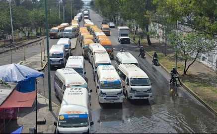 ¡Transportistas bloquean vialidades! Acusan afectaciones del Trolebús Santa Martha-Chalco