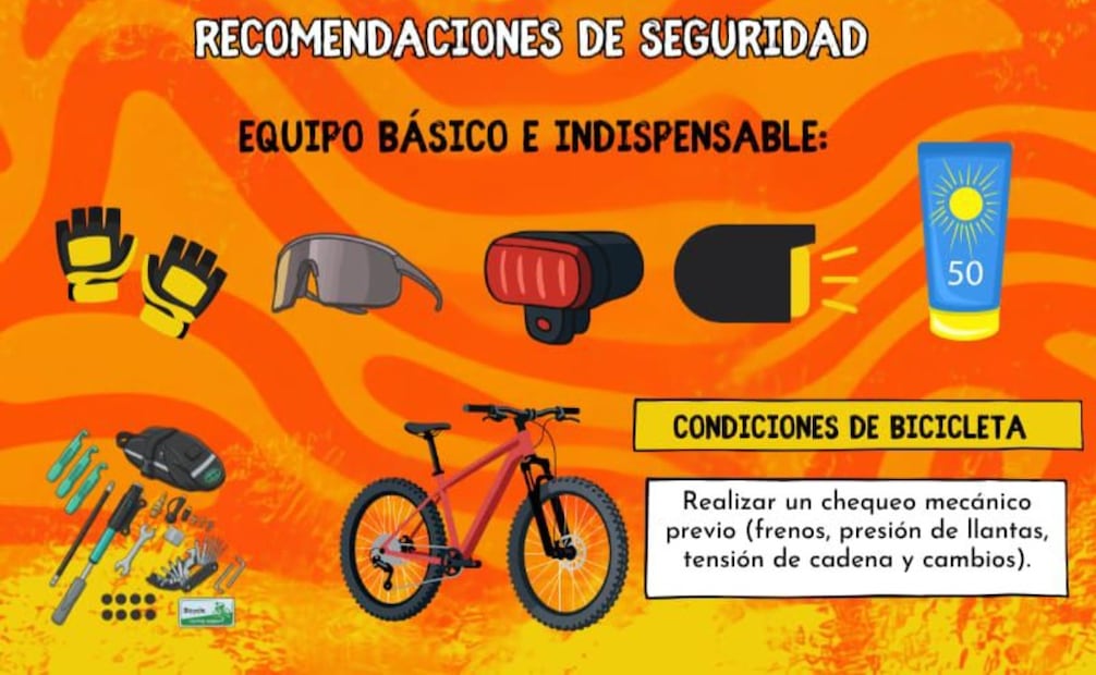 Organizadores recomiendan acudir con bicicleta en óptimas condiciones, casco, hidratación y equipo básico, recordando que no se permiten mascotas. Foto Especial
