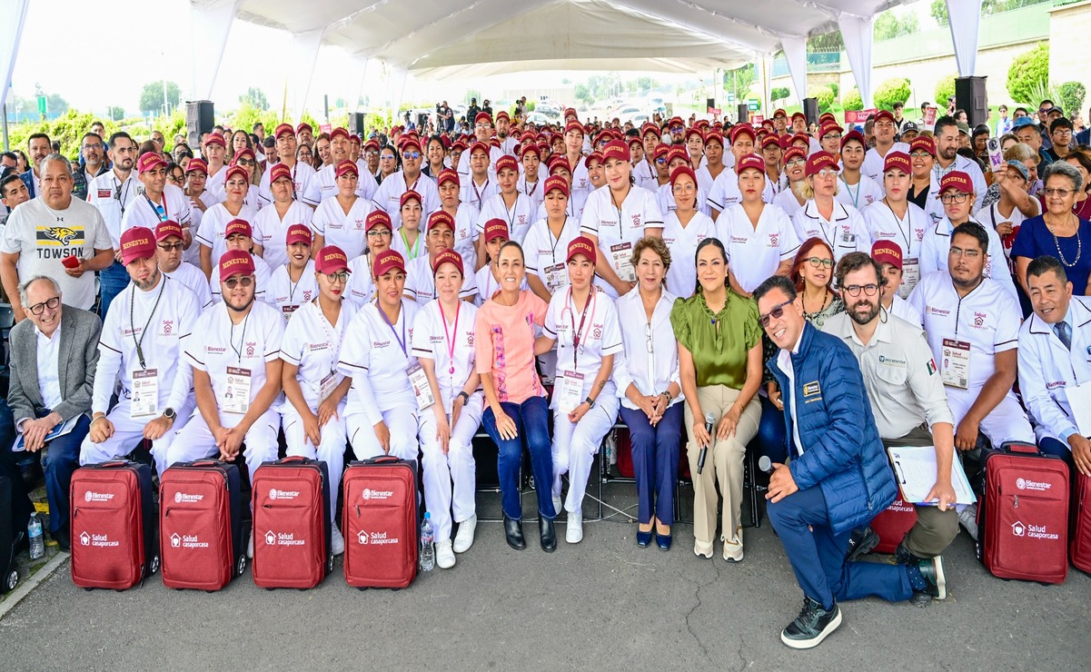 Delfina Gómez y Claudia Sheinbaum  lanzan programa "Salud Casa por Casa" en Edomex