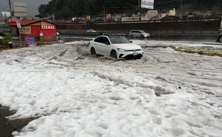 VIDEO: Fuerte granizada deja vehículos varados y afecta La Marquesa